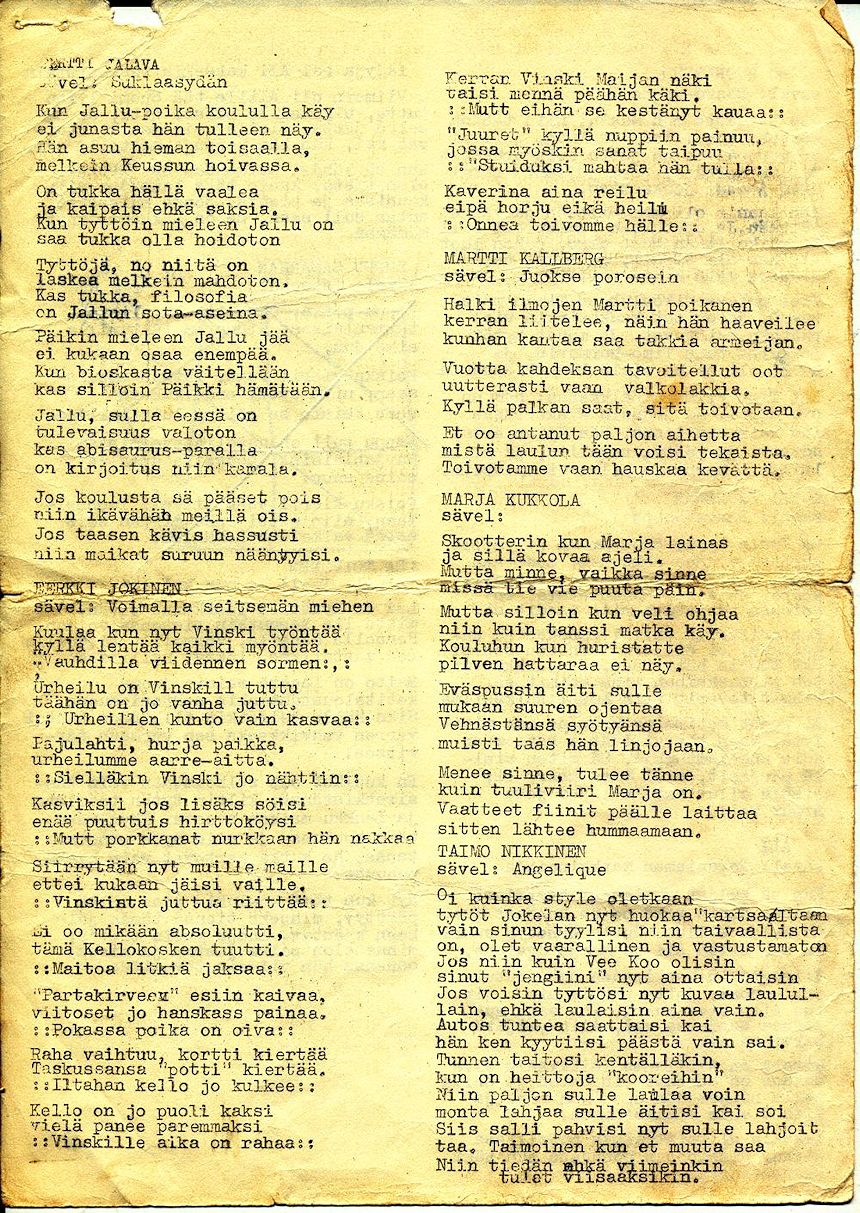 1963 karonkkalauluja