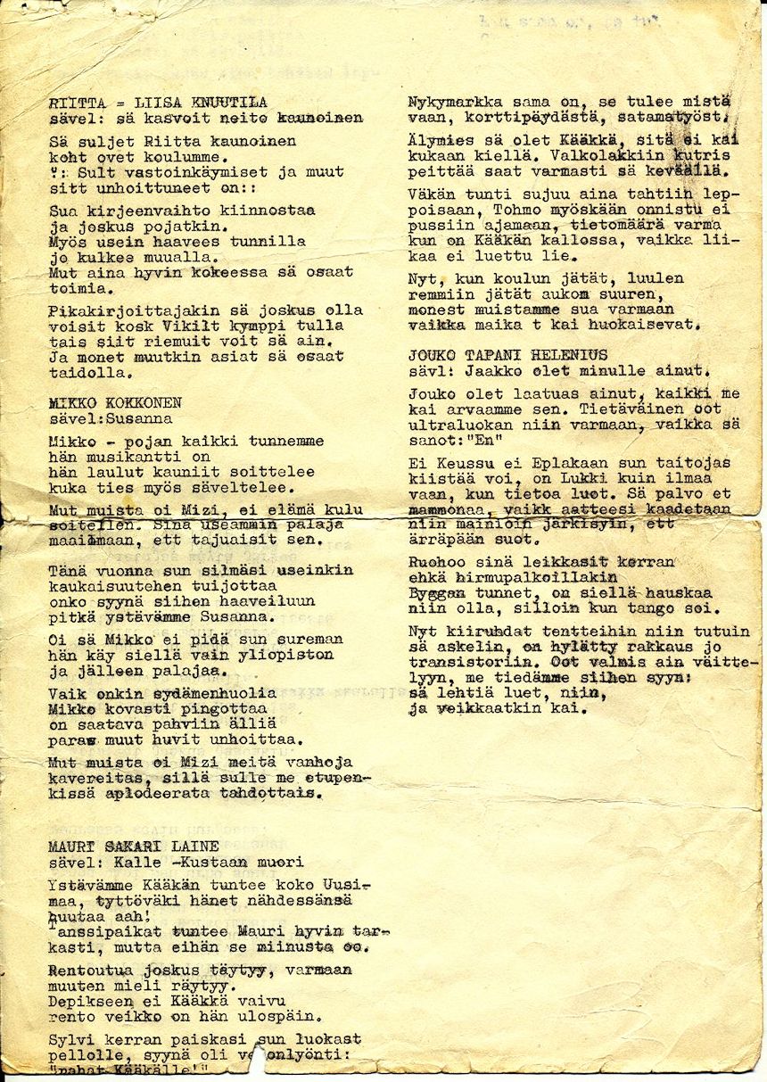 1963 karonkkalauluja