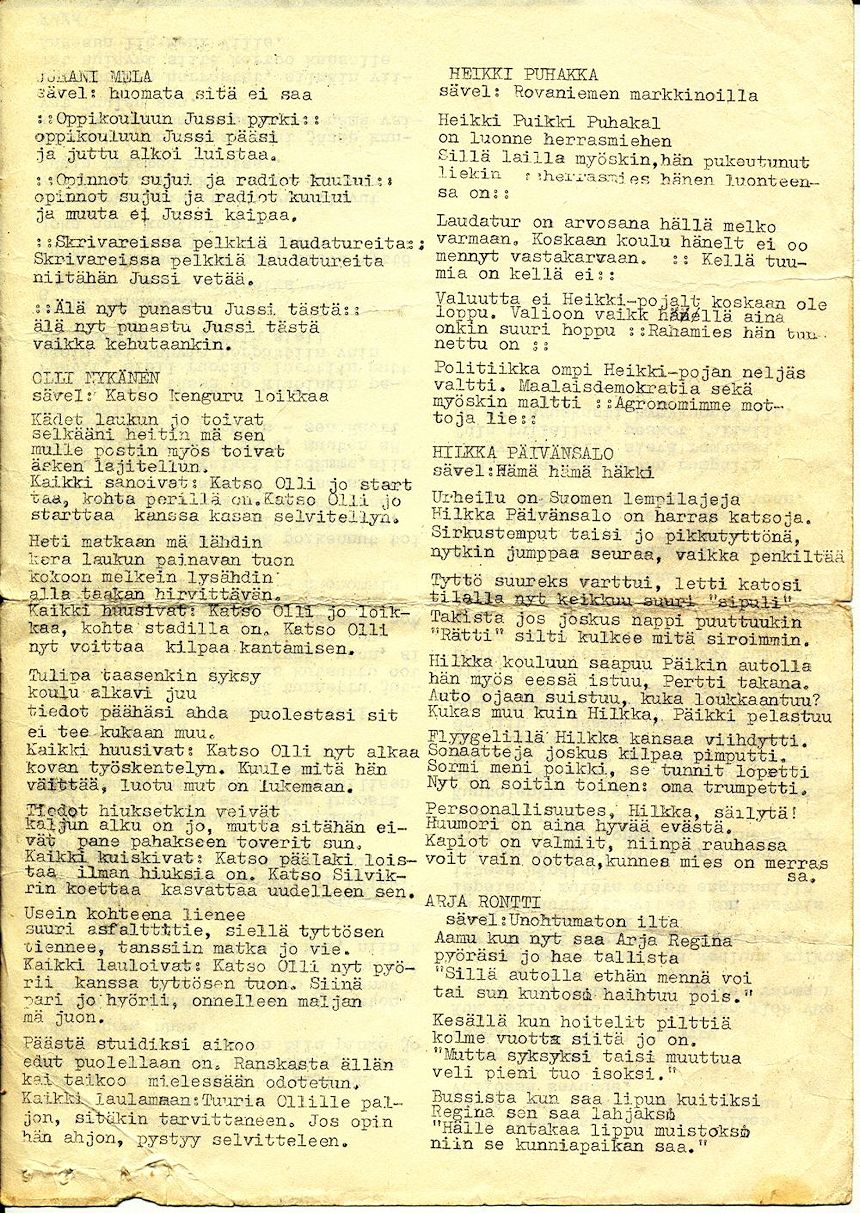 1963 karonkkalauluja