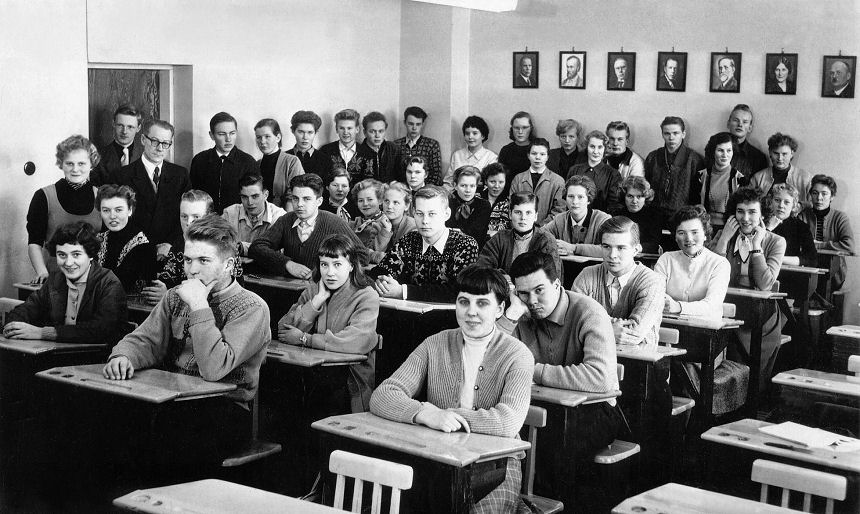 7 lk 1955-1956 koko luokka