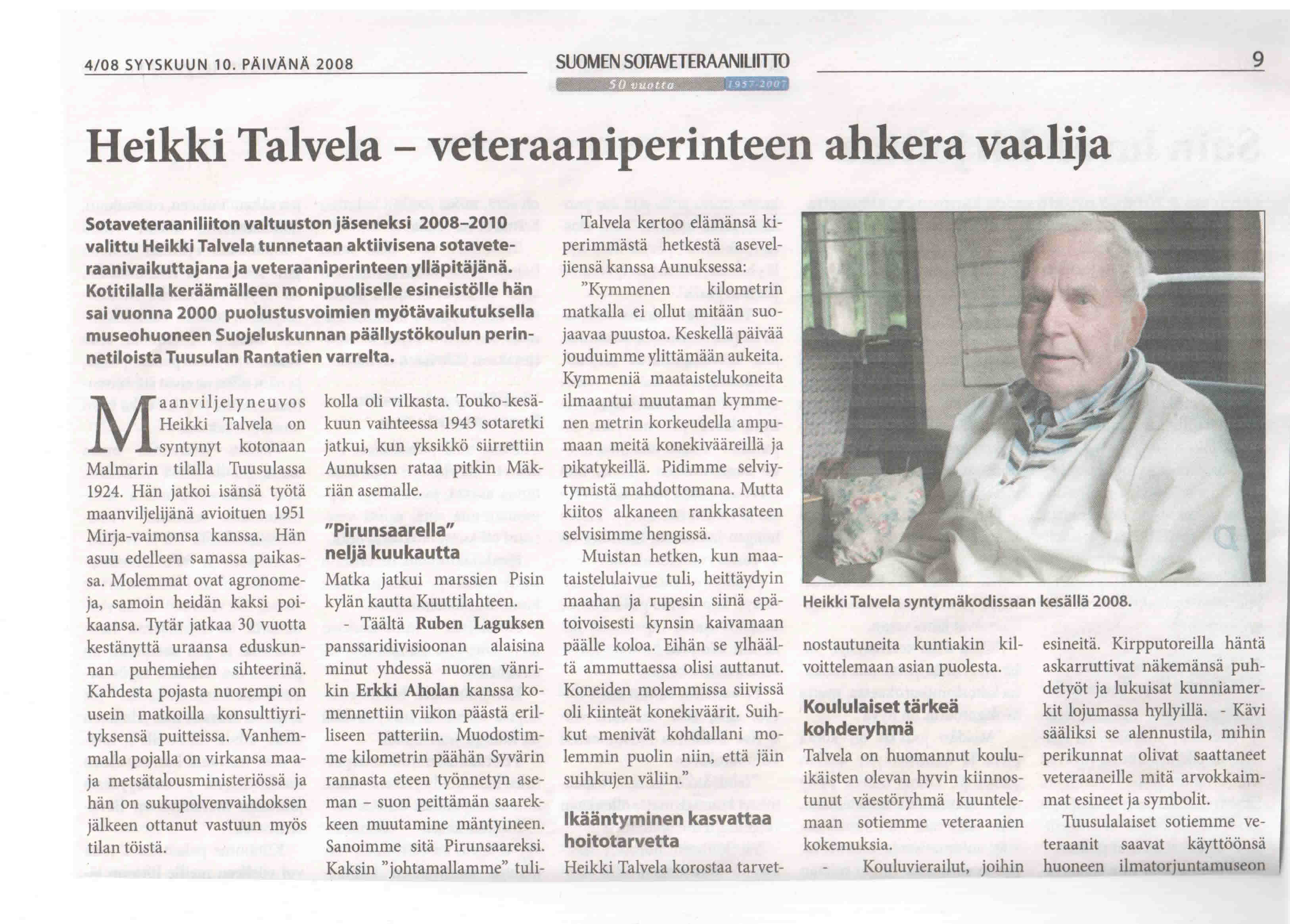 Heikki Talvelan puhe Vapauden Viesti konsertissa 1. siv