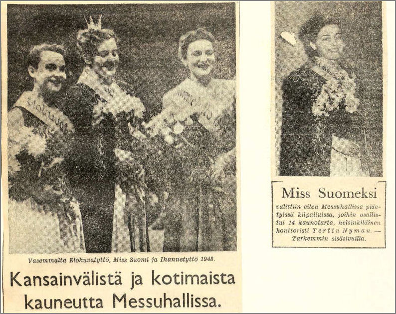 Terttu Nyman miss Suomi 1948