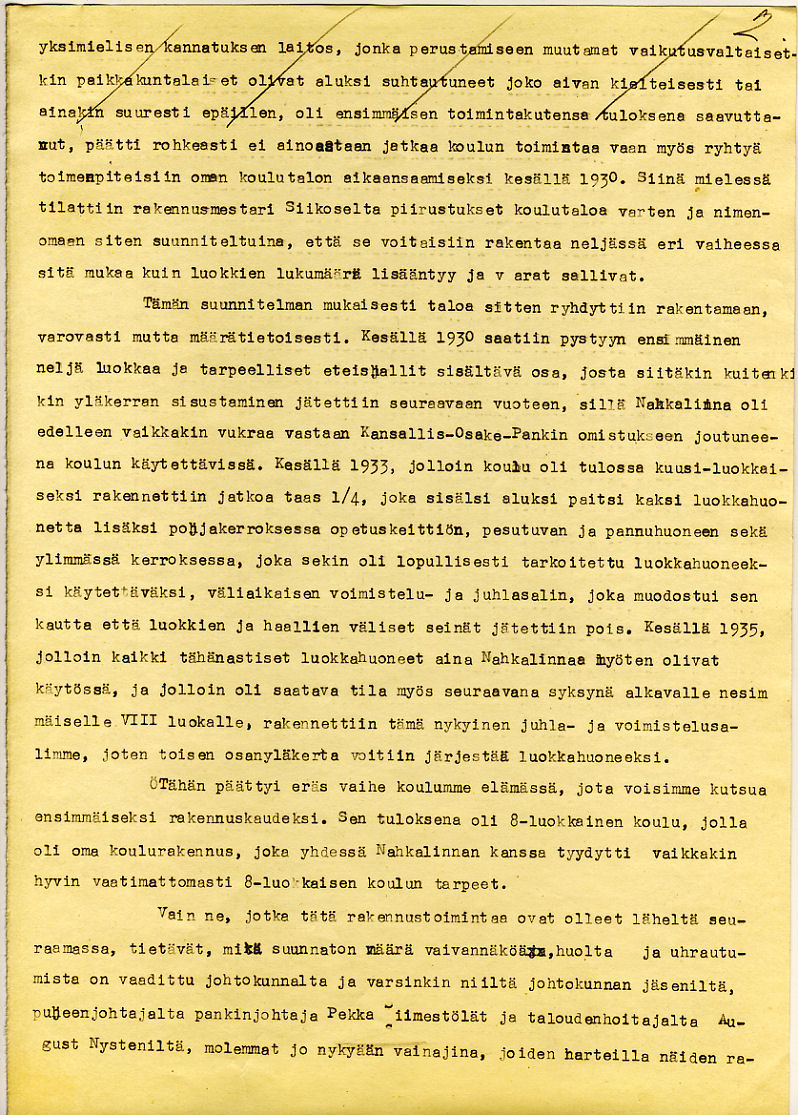 Sivu 2 historiikista 1928-53