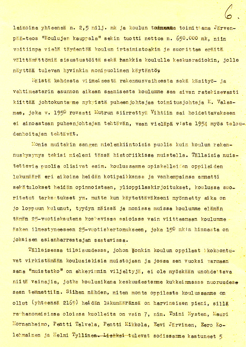 Sivu 6 historiikista 1928-53