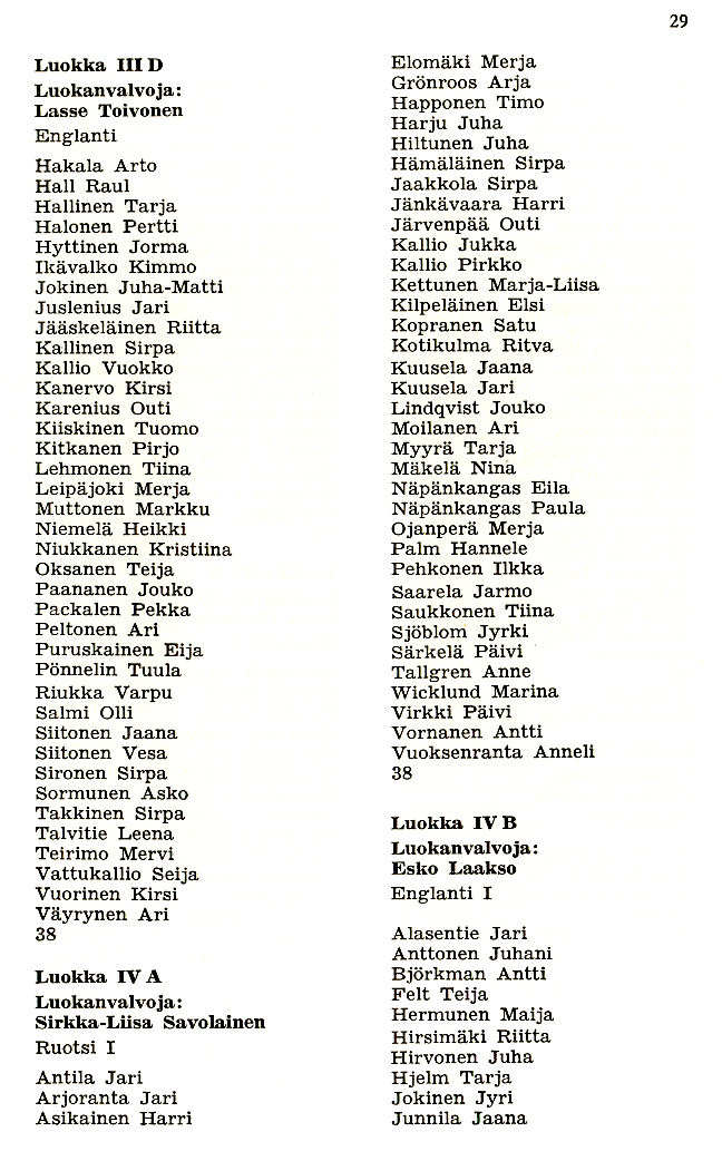 Oppilasluettelo 1974-75 sivu 7