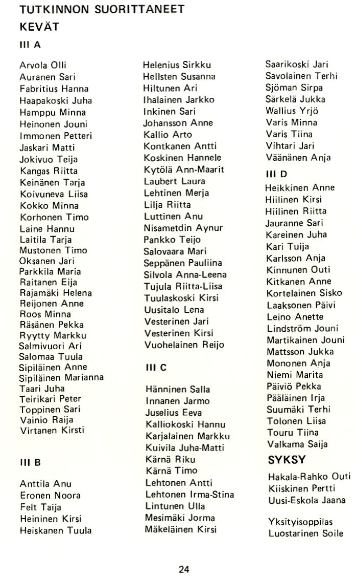 Oppilasluettelo 1982-83 sivu 7
