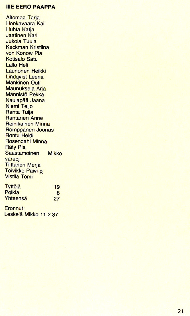 Oppilasluettelo 1986-87 sivu 8