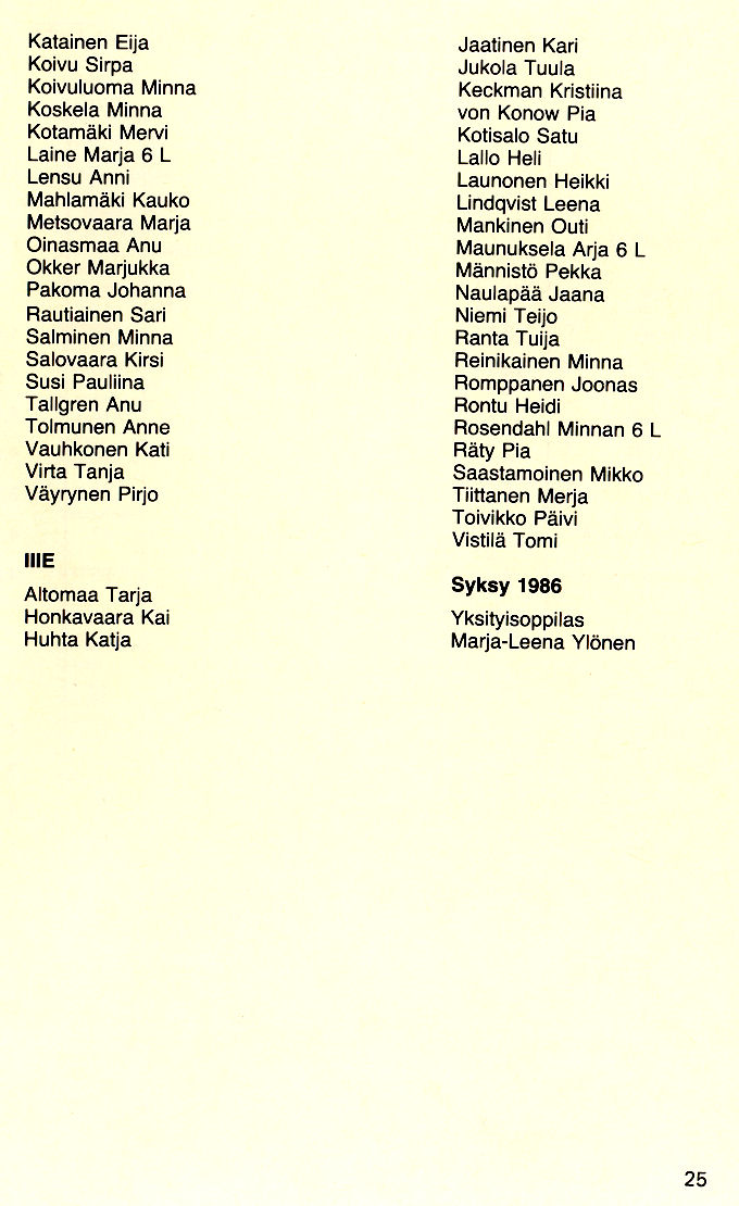 Oppilasluettelo 1986-87 sivu 10