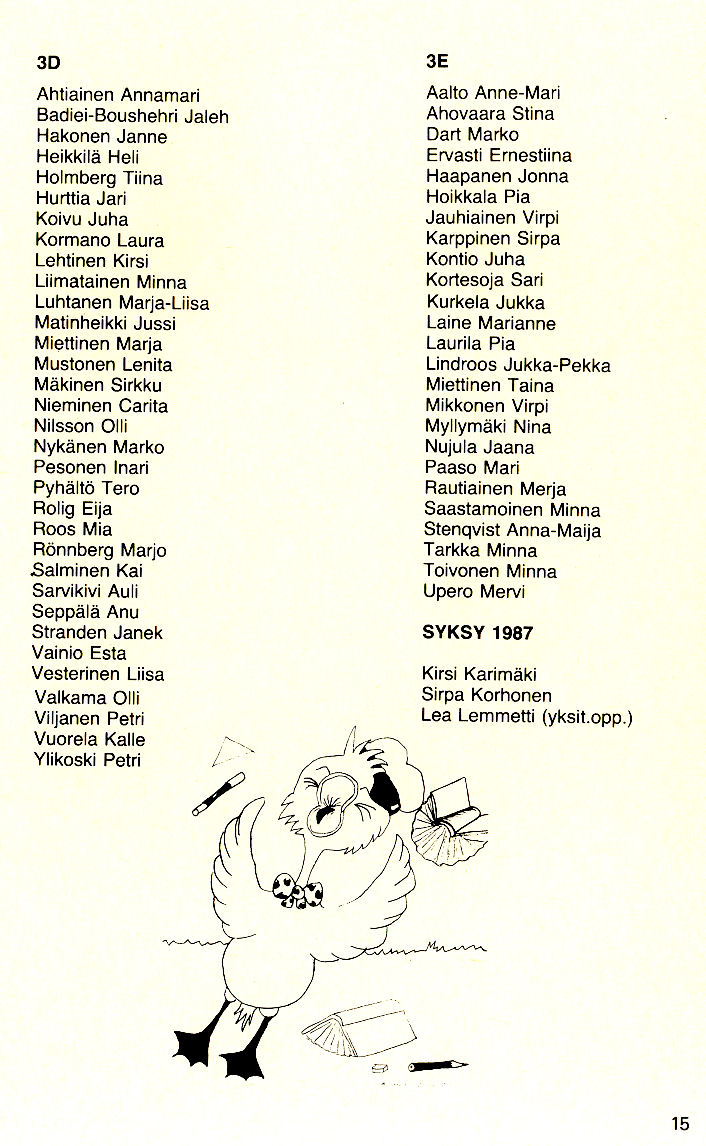 Oppilasluettelo 1987-88 sivu 2