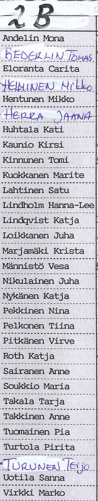 Oppilasluettelo lukio 1988-89 sivu 7