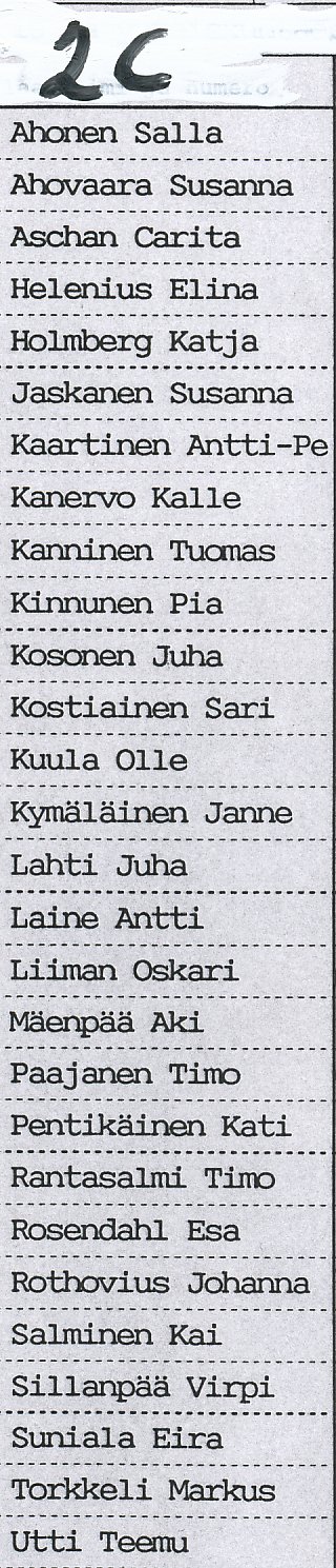 Oppilasluettelo lukio 1988-89 sivu 8