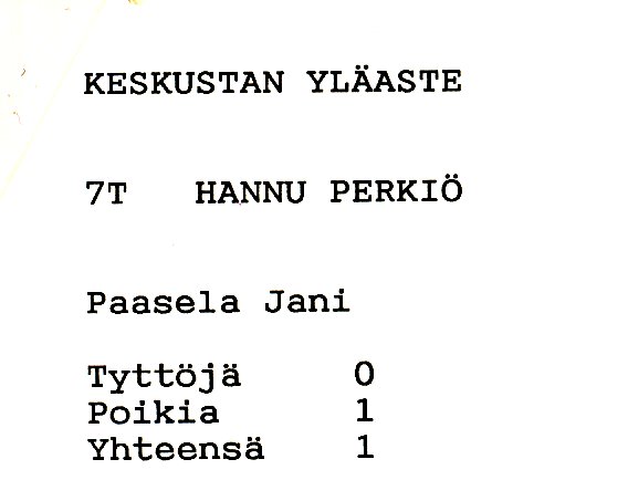Oppilasluettelo yl�aste 1988-89 sivu 11