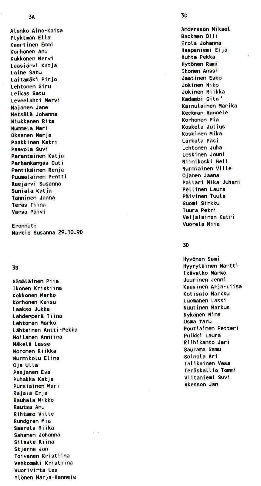 Yhteiskoulun ja Lukkon oppilasluetteon 1990-91 sivu 8