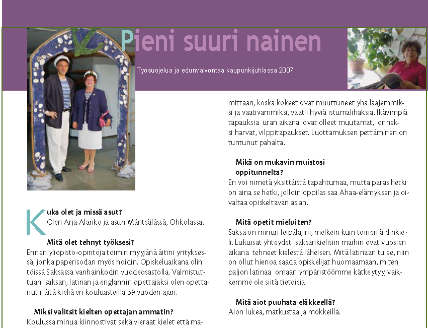 Arja Alangon el�kehaastattelu