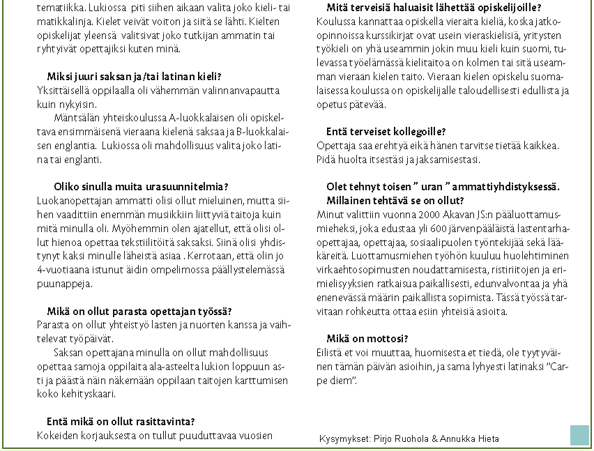 Arja Alangon el�kehaastattelu