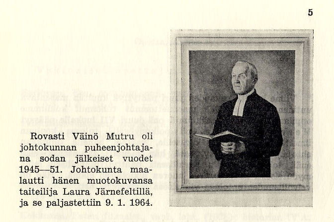 Muotokuvan paljastaminen vuosikertomus 1963-1964 sivu 4