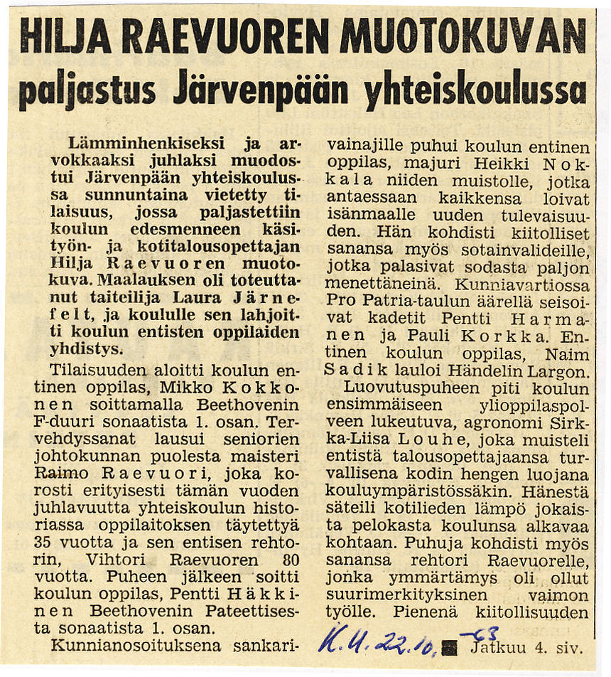 Keski-Uusimaa 22.10.1963