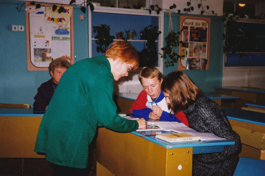 Opettajien vaihto Volhovin koulun kanssa 1998