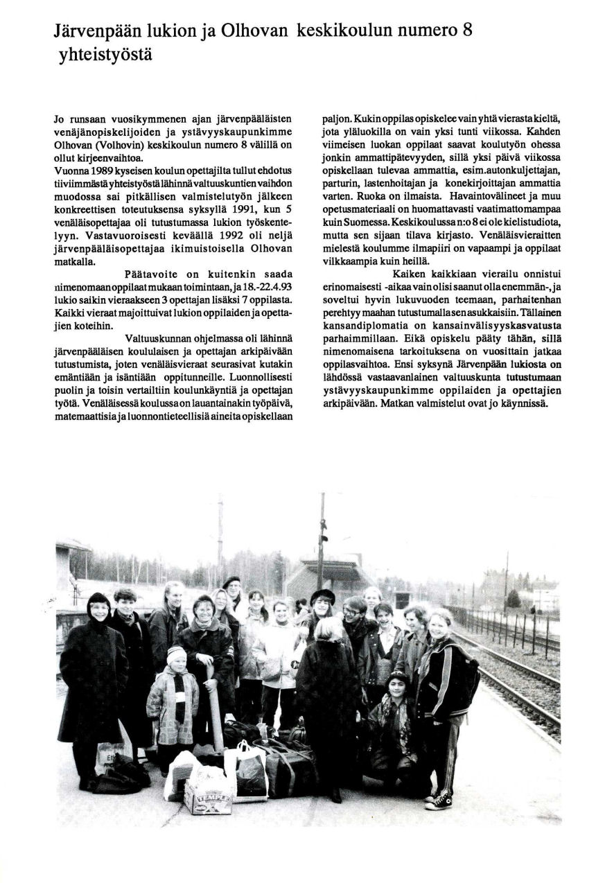 Volhovin vierailu 1992