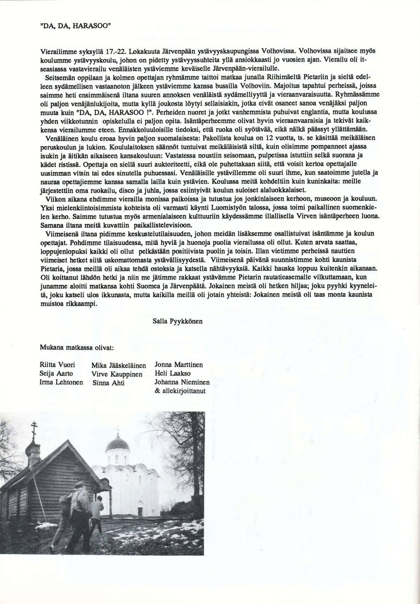 Volhovin matka 1998