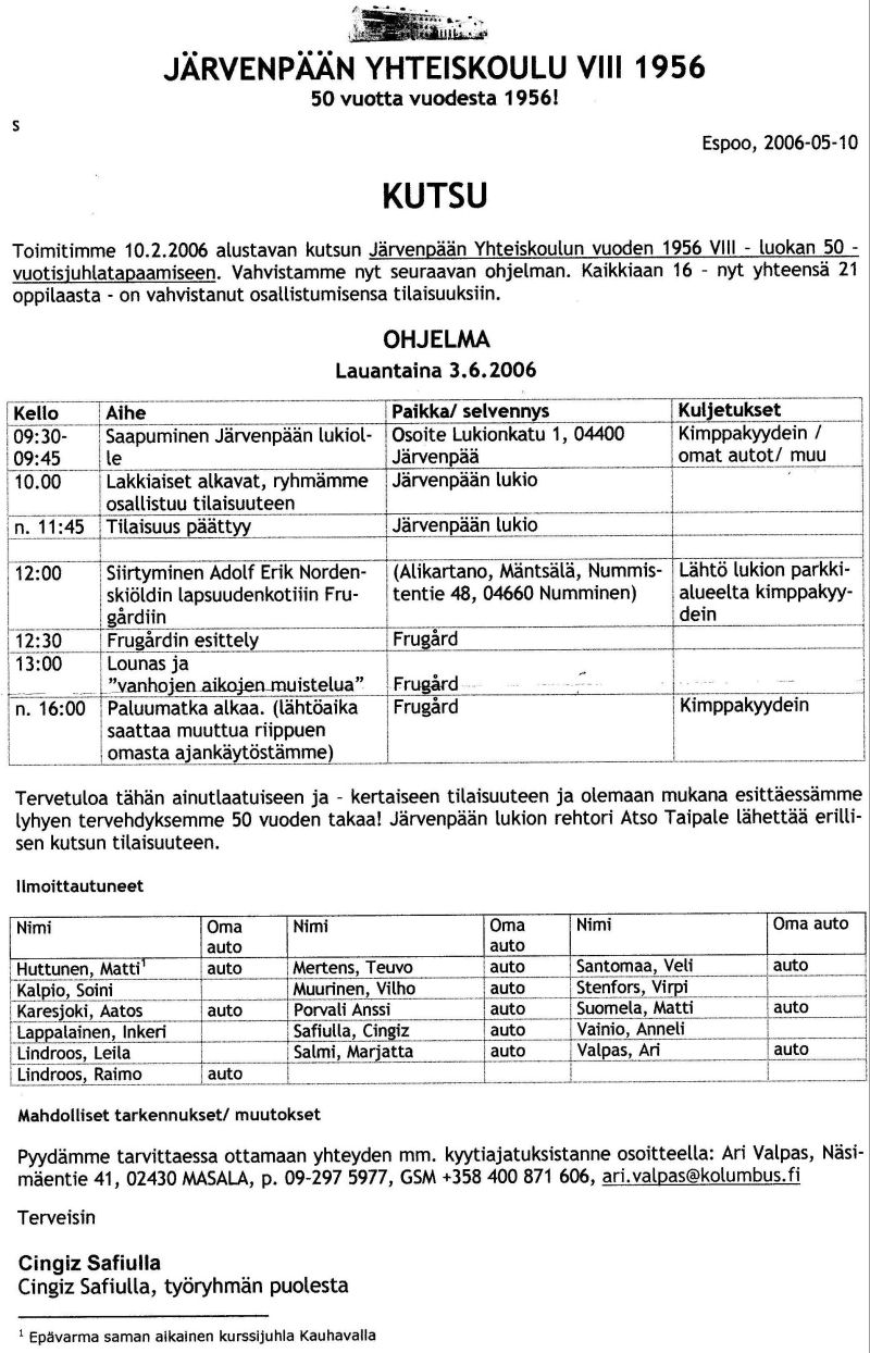 Riemuylioppilaat 1956-2006