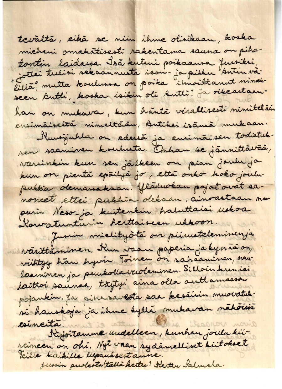 kirje 19.12.1940 sivu 2