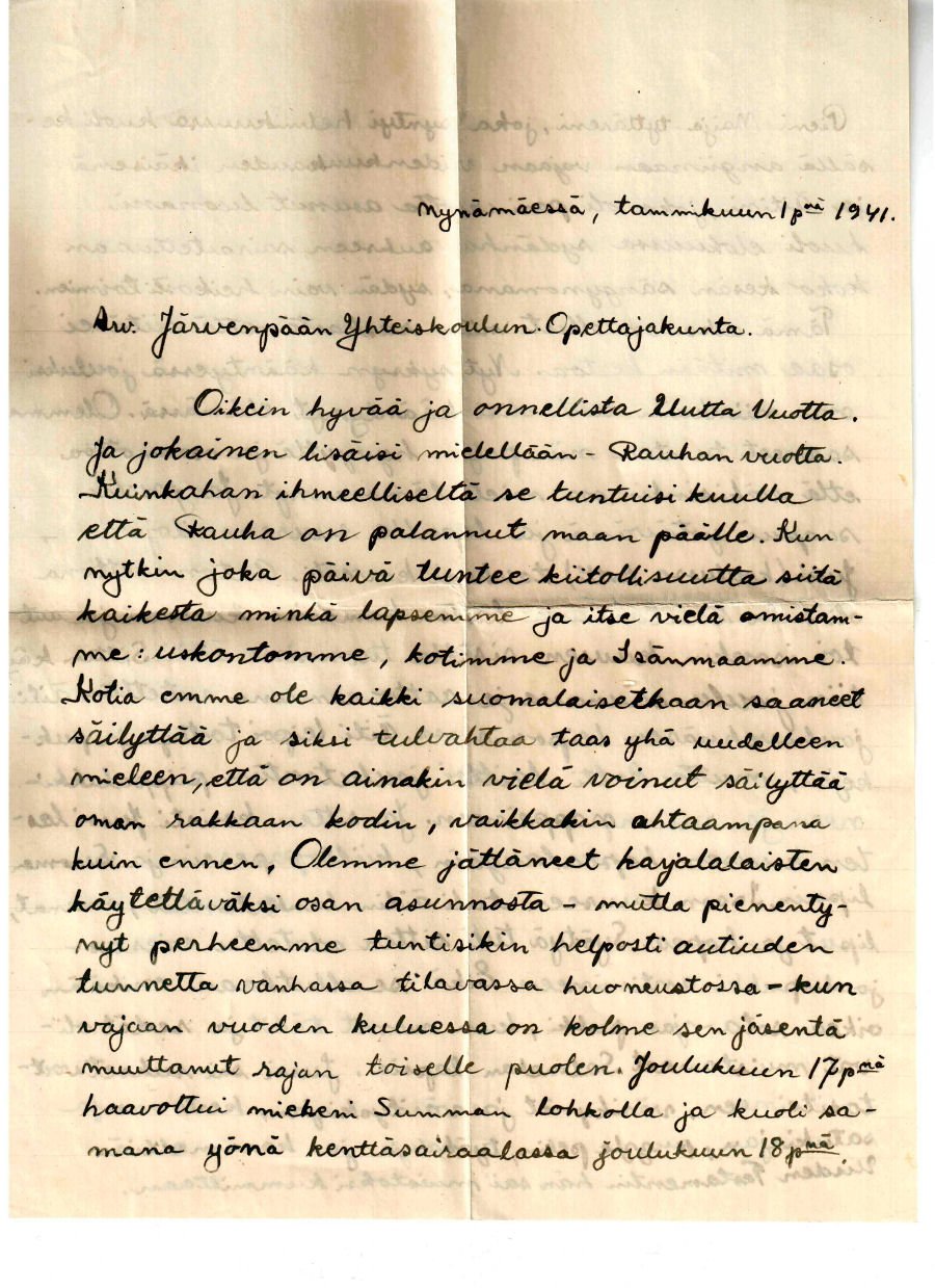 ensimm�inen kirje sivu 1