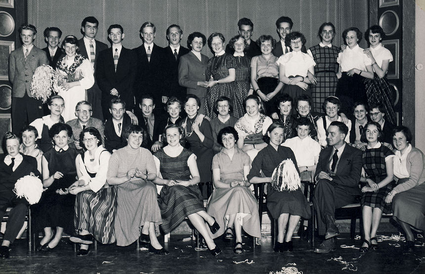 Järvenpään Yhteiskoulun 5 B luokka 1954-1955