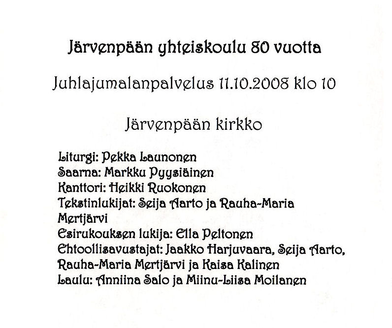 80v juhlajumalanpalvelus