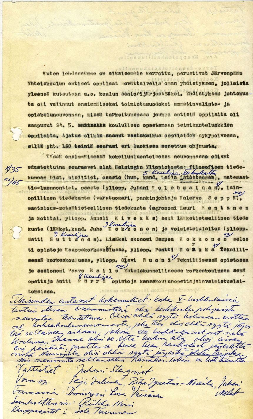 yhteenveto ammatinvalinnanohjauksesta ensimm�isell� kerralla