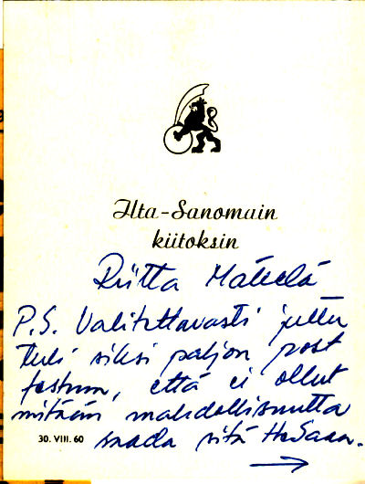 Hesarin toimittajan kirje